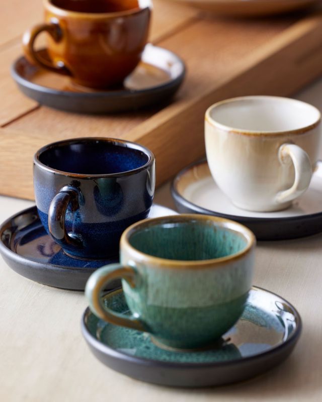 Wake up and smell the aroma!☕️ Our stoneware espresso cups are the perfect companions for those shared coffee moments that fill your day with joy🌟